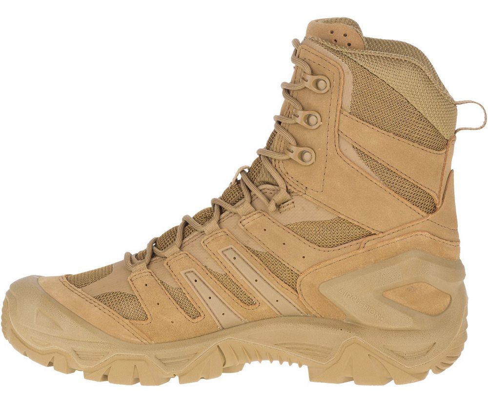 Botas Homem - Merrell Strongfield Tactical 8\" Waterproof - Caqui - DBG145602